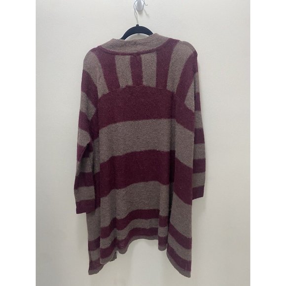 Free People Oversized Tunic Plum Tan Alpaca Blend Boho Sweater Size Xs - Picture 4 of 5